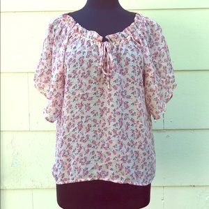 Forever 21 - Sheer delicate flutter sleeve top